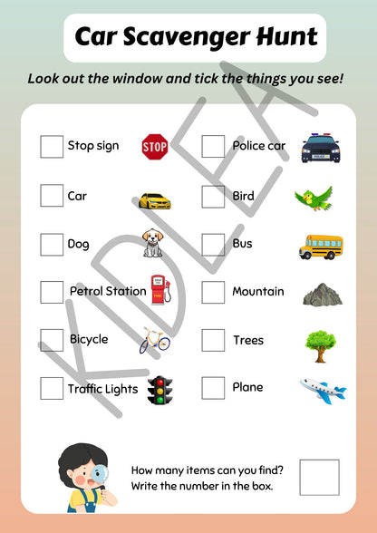 Kids Travel Activity Pack – 12 Fun Printable Pages