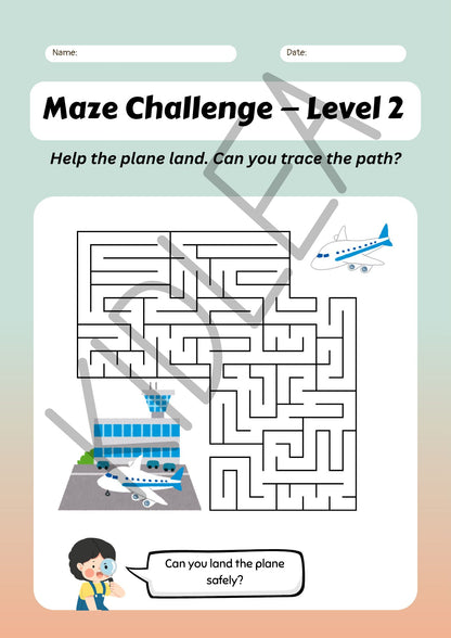 Kids Travel Activity Pack – 12 Fun Printable Pages