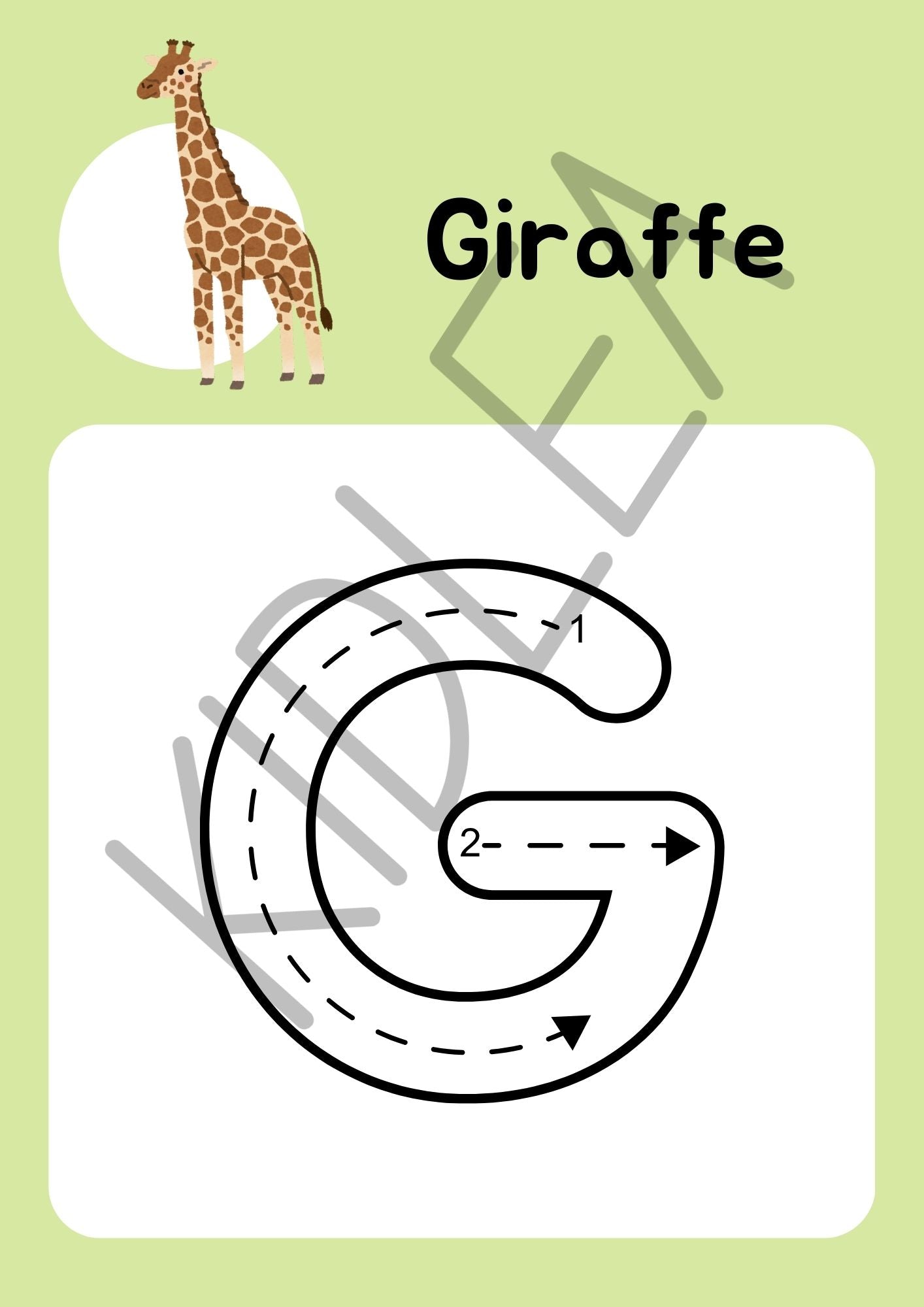 Alphabet Tracing Workbook – 26 Animal-Themed Pages