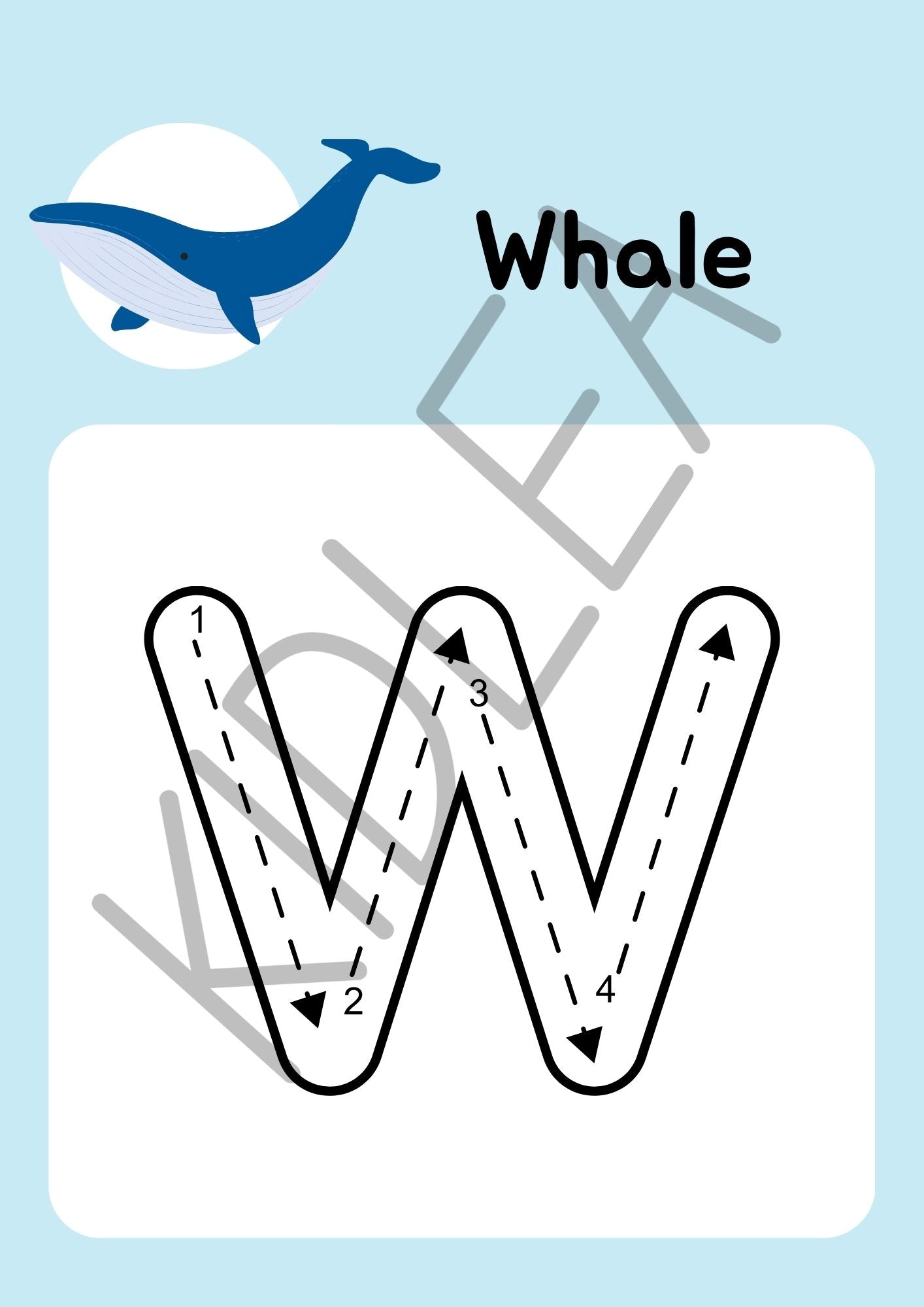 Alphabet Tracing Workbook – 26 Animal-Themed Pages