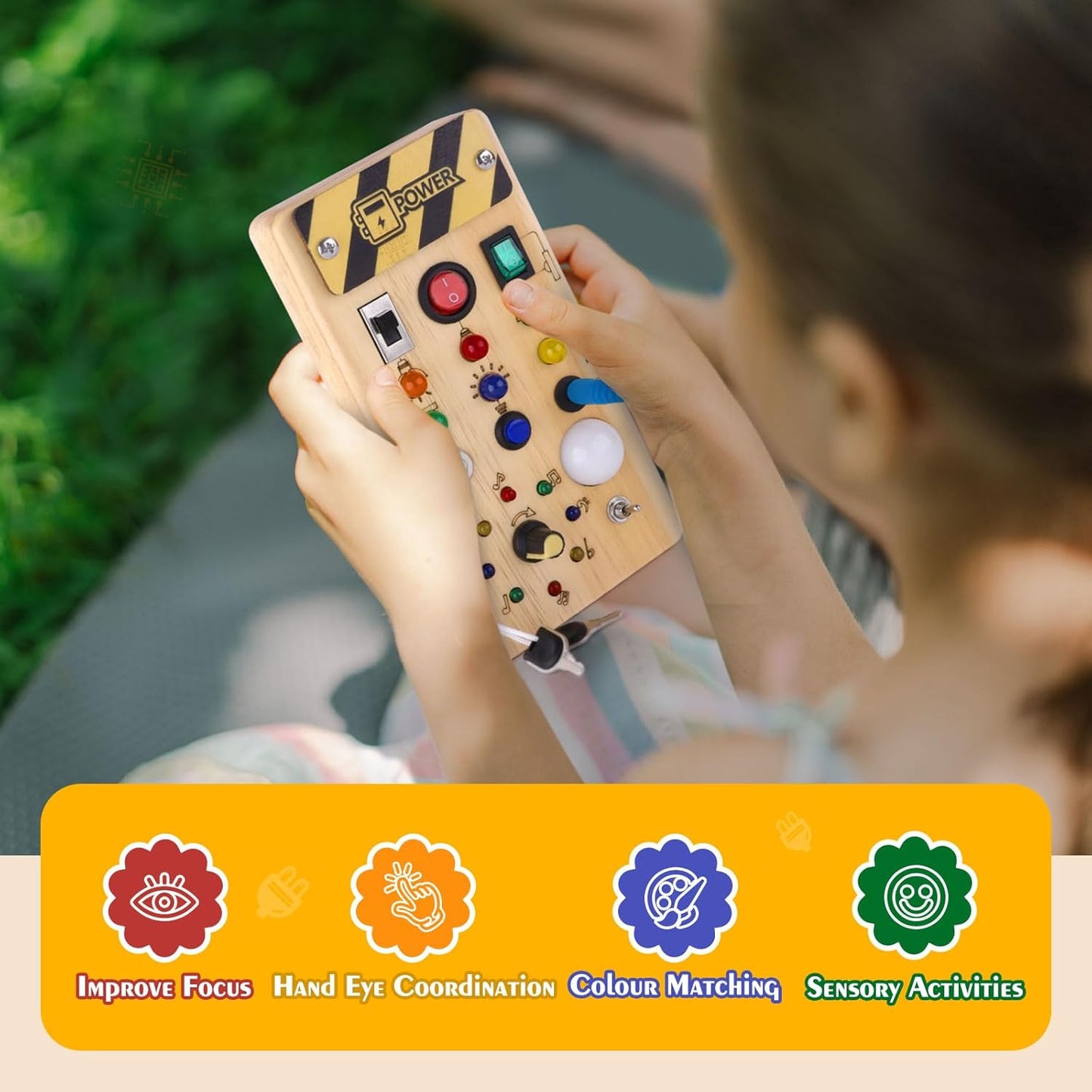 Montessori Light-Up Busy Board